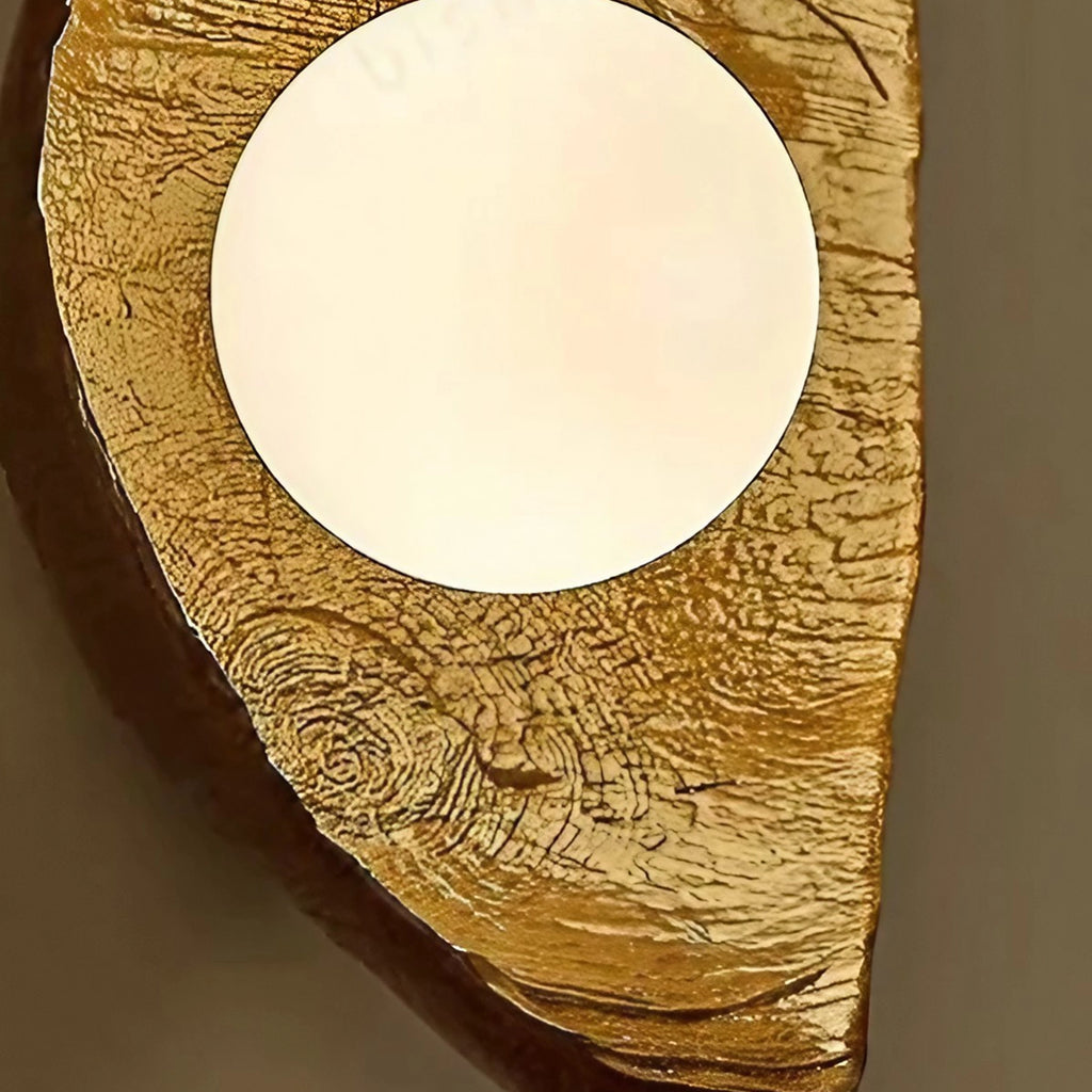 TimberHalo Rustic Resin Wood Wall Light