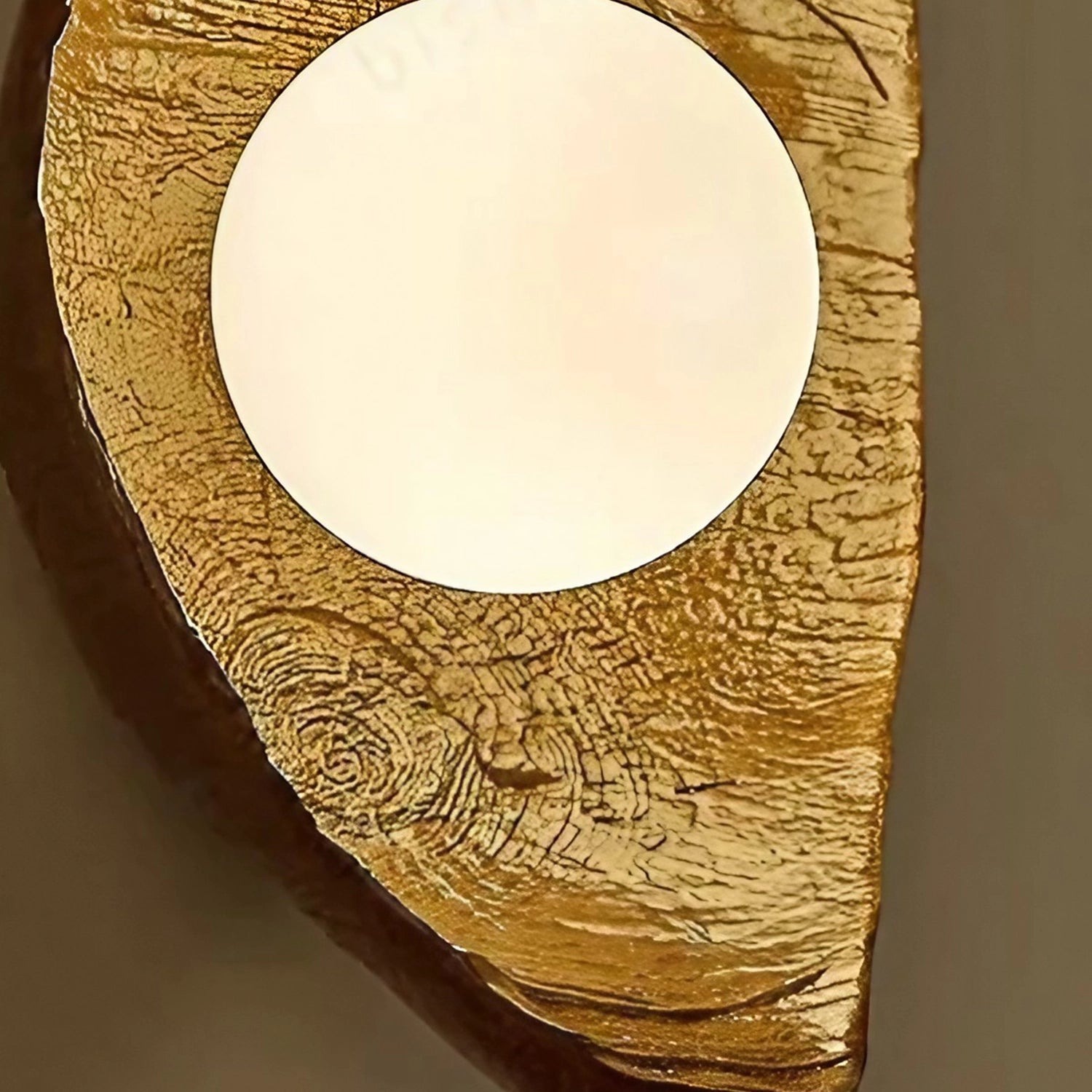 TimberHalo Rustic Resin Wood Wall Light