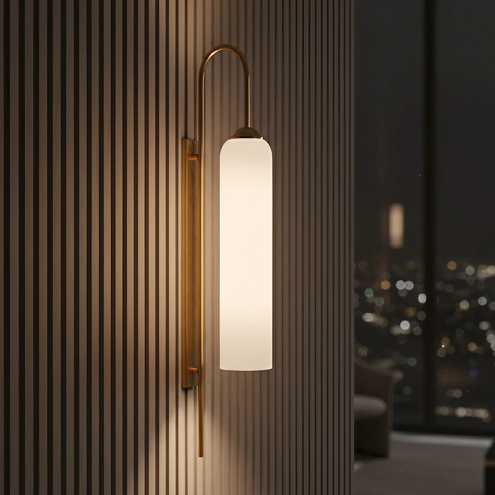Modern White Glass Pendant Wall Light