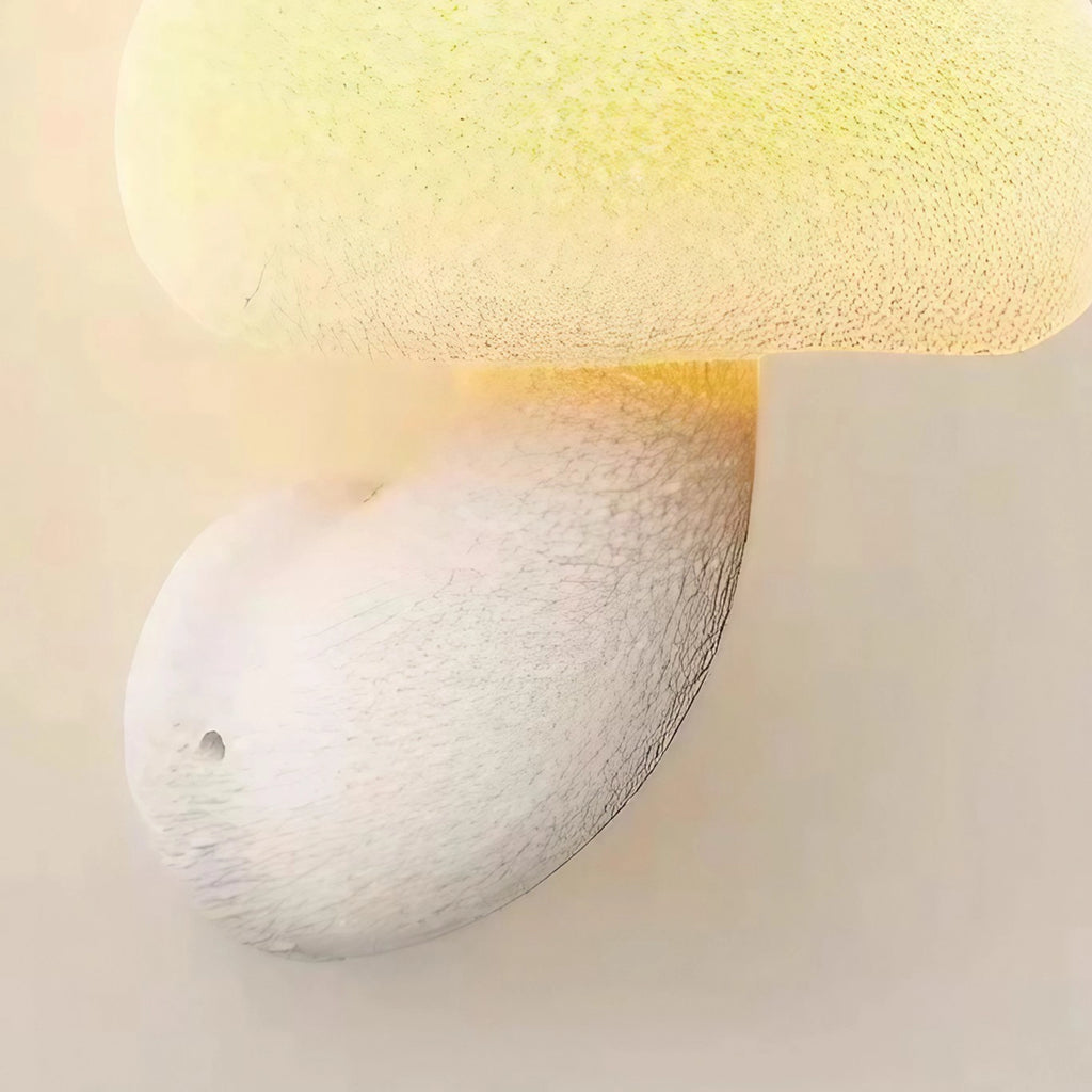 MushGlow Sculpted Resin Mushroom Wall Light