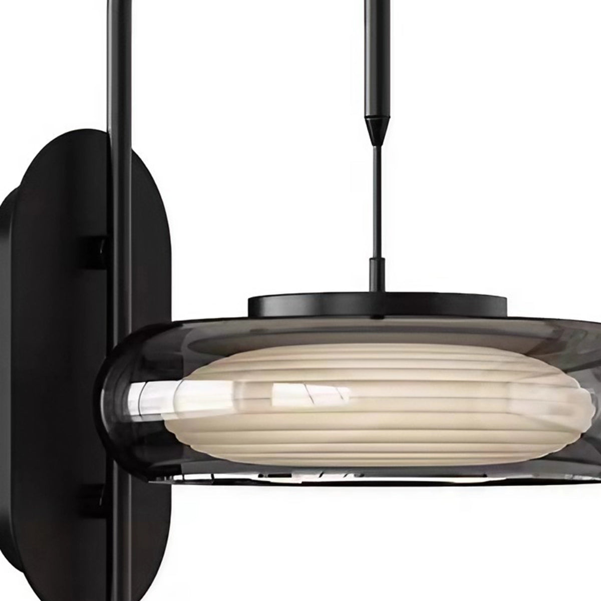 Aurora Arc Smoke Glass Wall Sconce