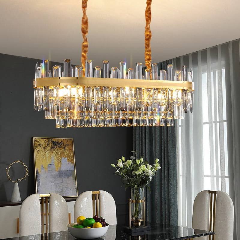 Goldenrod (Gold) Glass Chandelier