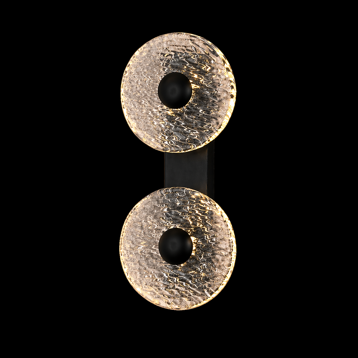 Dual Halo Ripple Wall Sconce