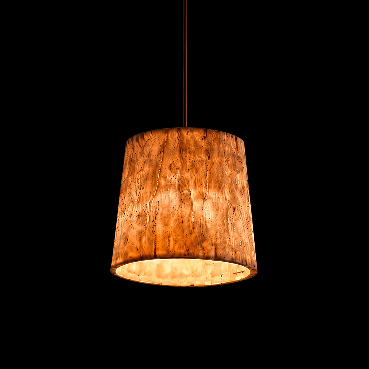 Bark Aura Rustic Wood-look Pendant Light