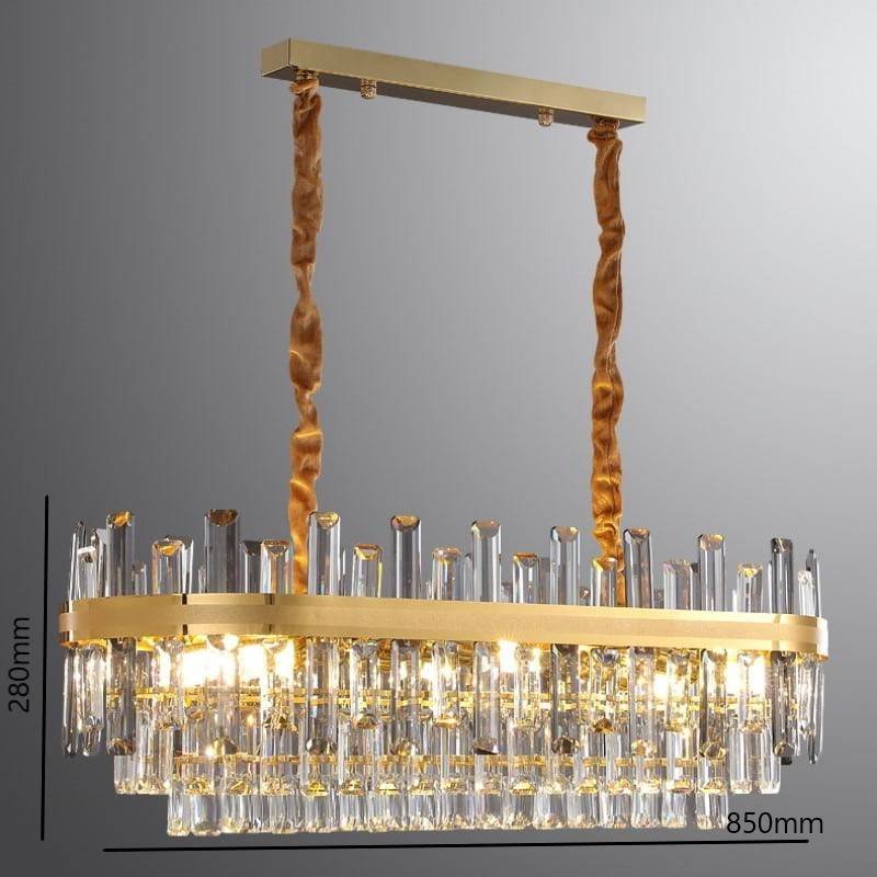 Goldenrod (Gold) Glass Chandelier