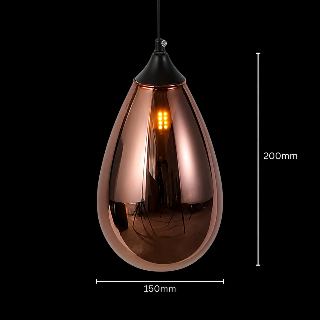 Aurora Droplets of Incandescence (Rose Gold)