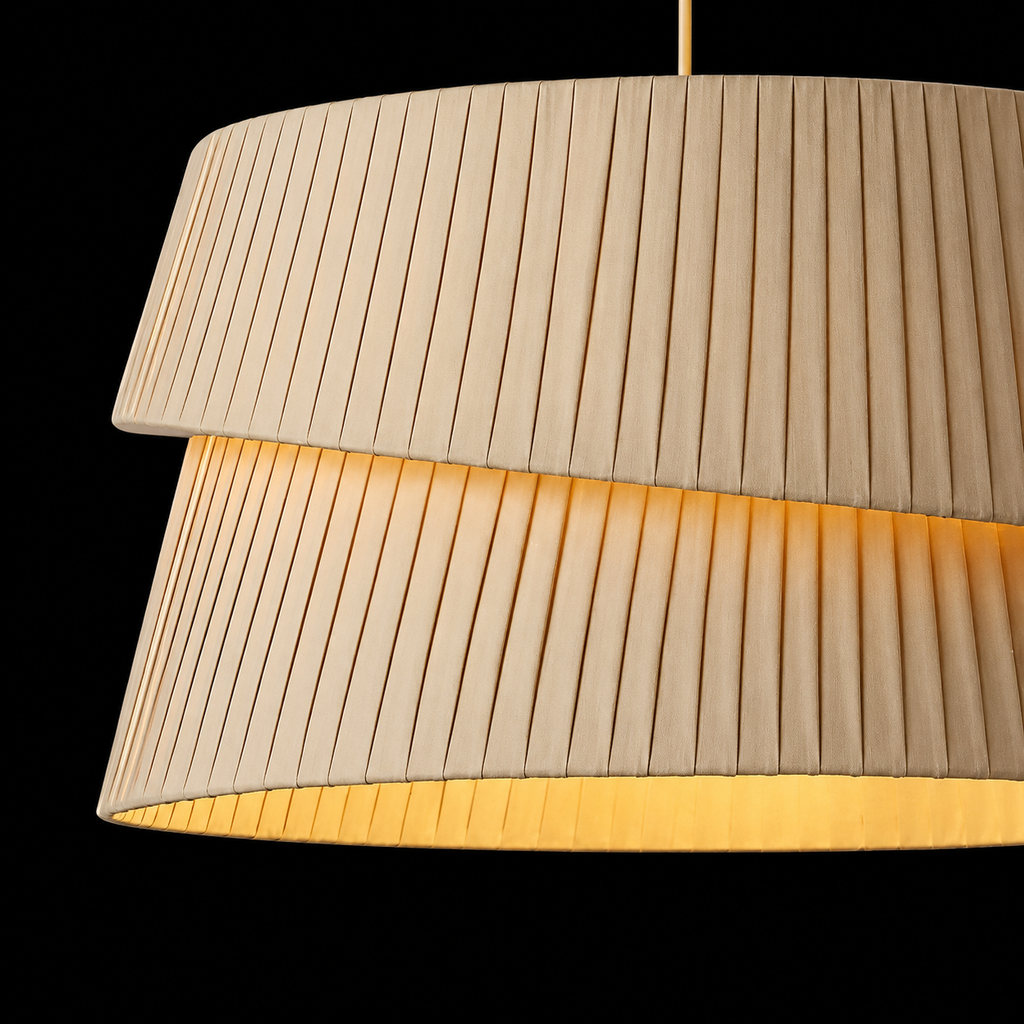Horizon Weave Modern Textile Tiered Pendant Light