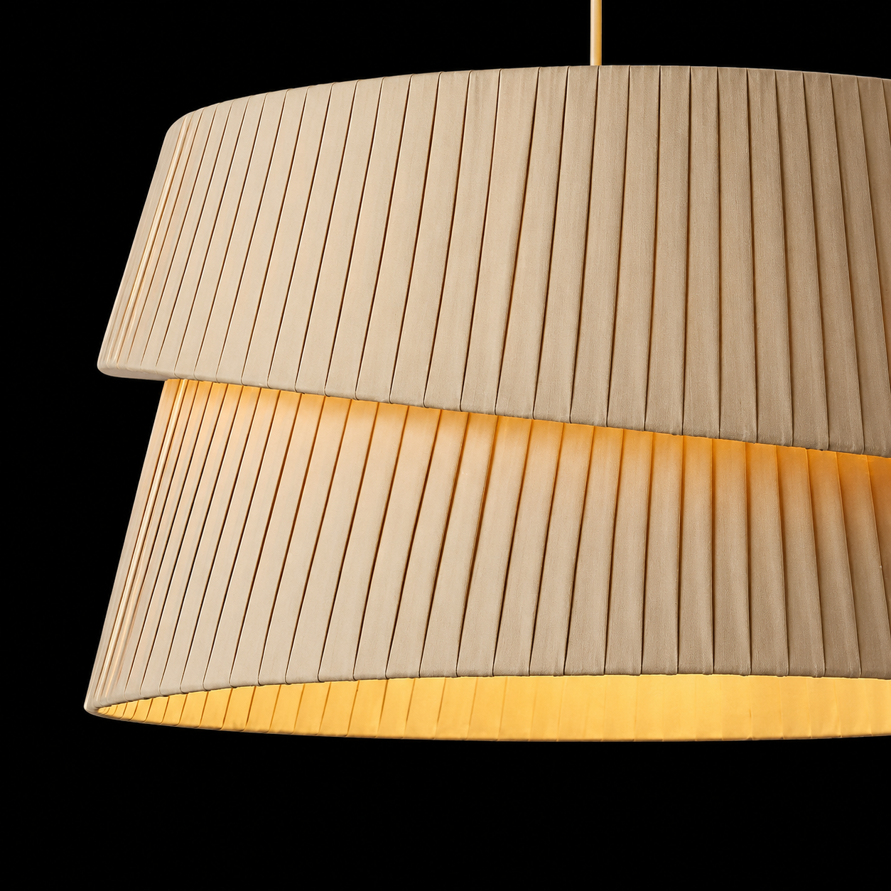 Horizon Weave Modern Textile Tiered Pendant Light