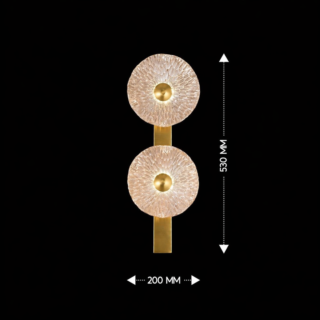 Celestia Duo Textured Glass Wall Light