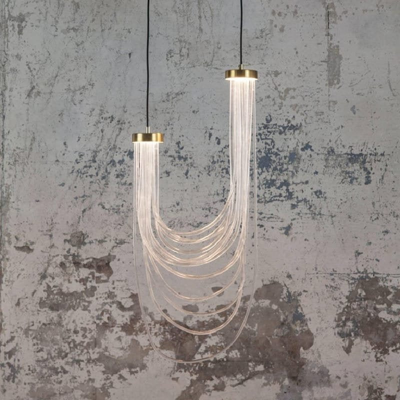 Jazzed(Pmma Fibre, Brass) LED Hanging Light