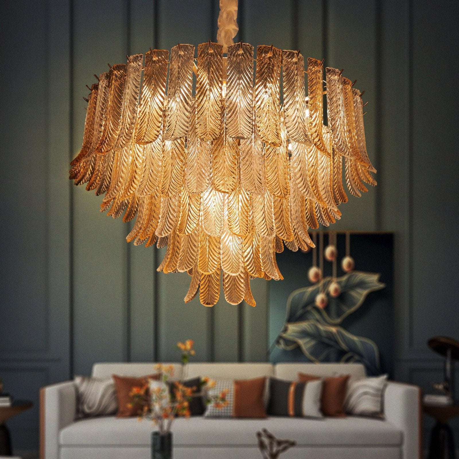 Gold On The Ceiling E14 Chandelier