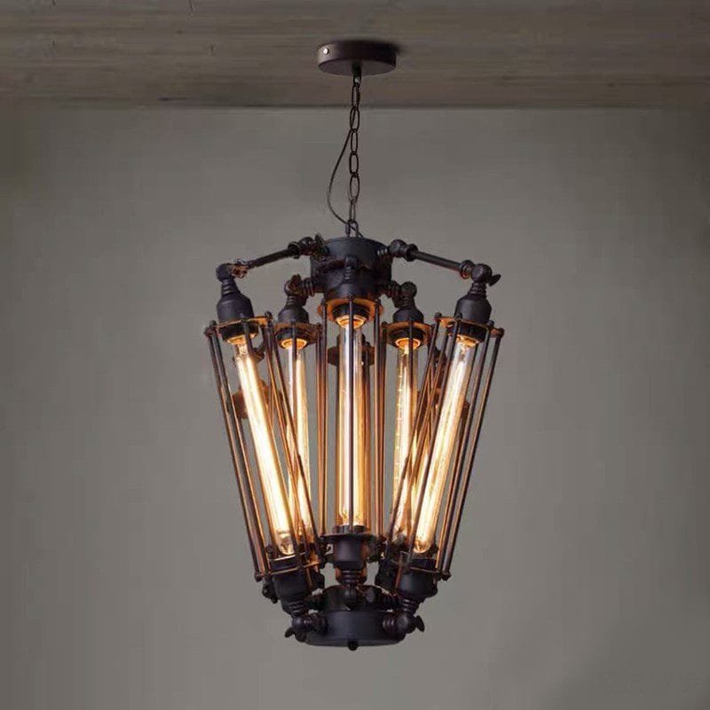 Rustic Refuge Wide Iron Pendant Light