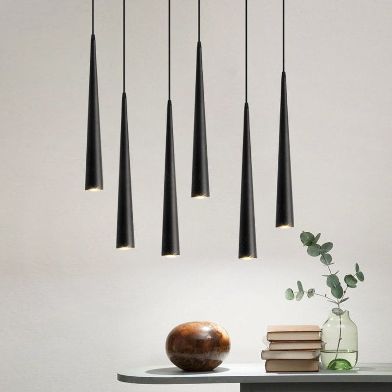 Heston 6 Black Pendant Light