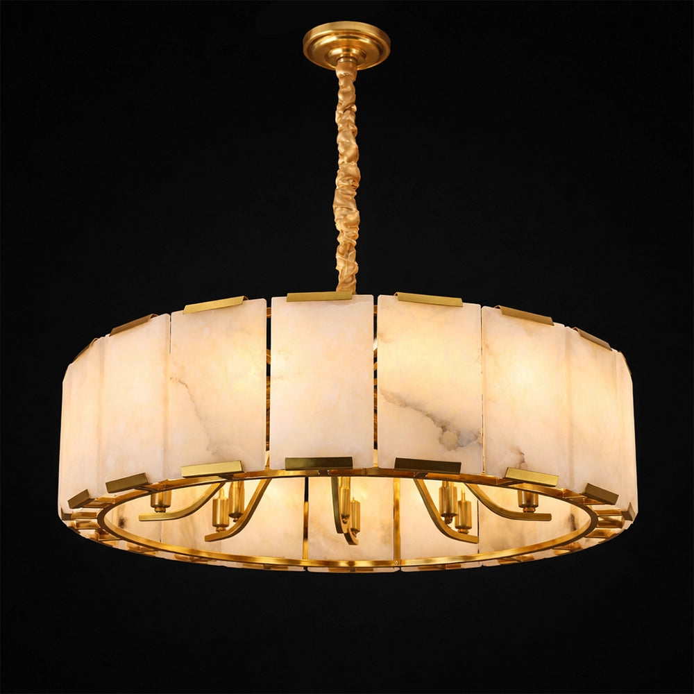Aurestone Marble Drum Chandelier