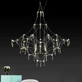 Crystalline Silver X Glass Chandelier