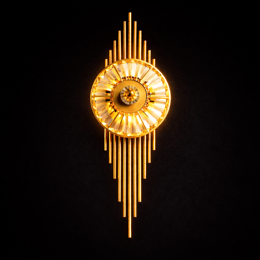 Crystal Sunburst Wall Light