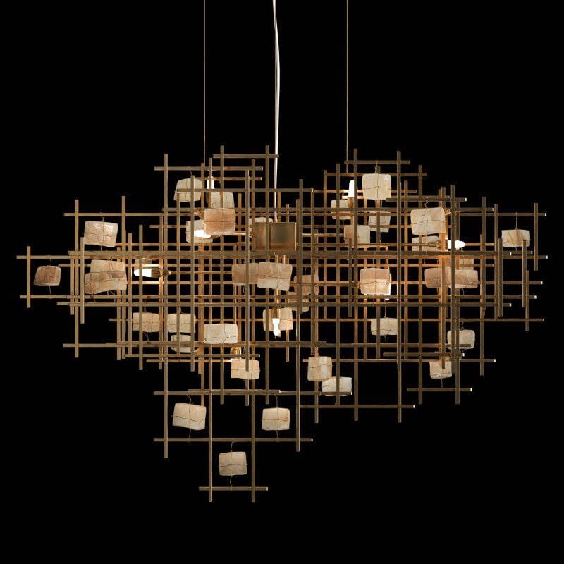 Highland Arc (Iron, Stone)Chandelier
