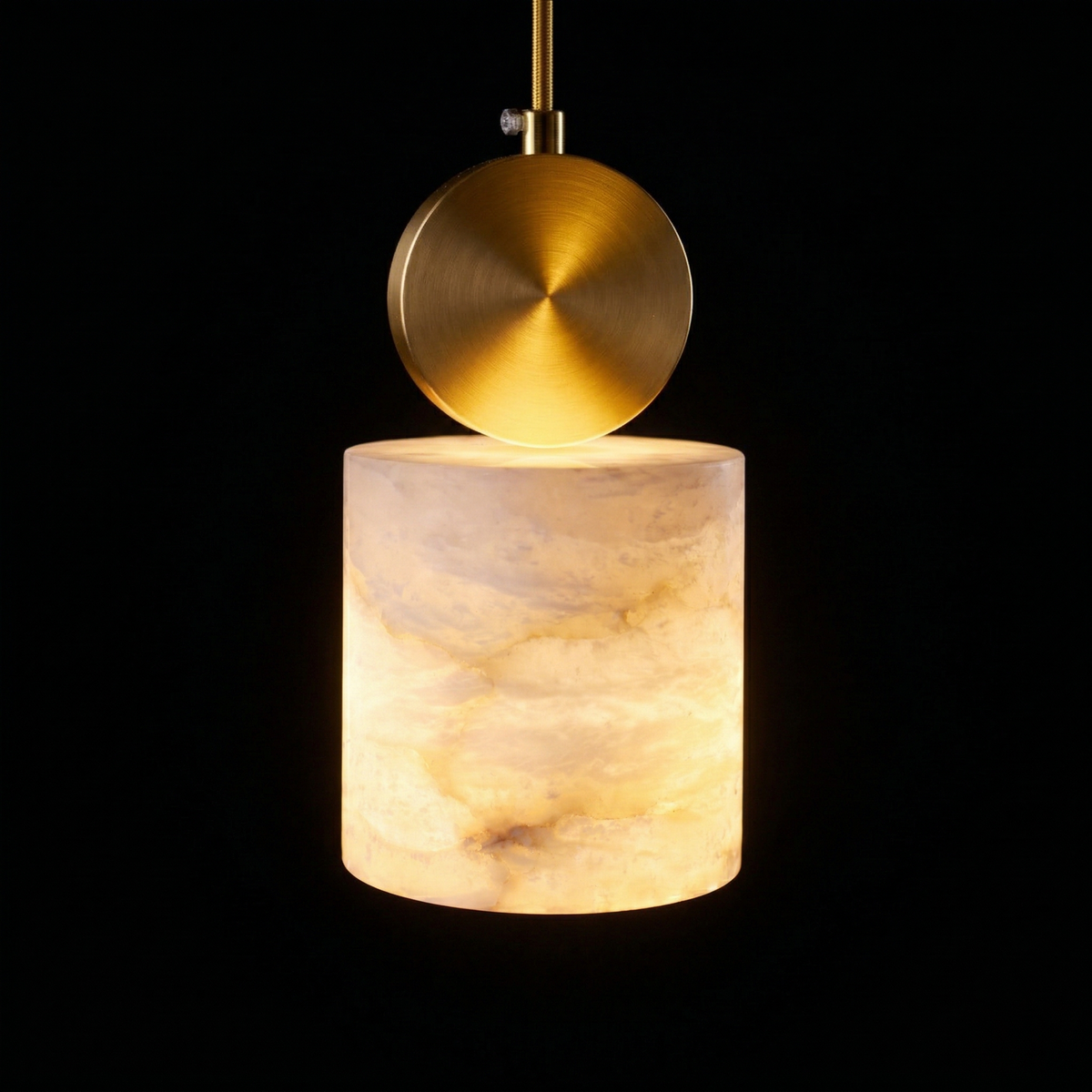 Aurelia Marble Cylinder Pendant Light