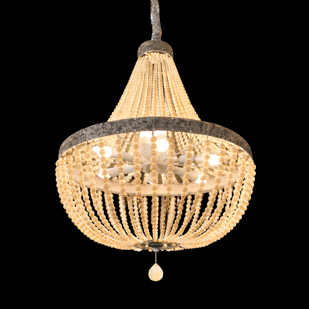 Antique Beaded Cone Chandelier