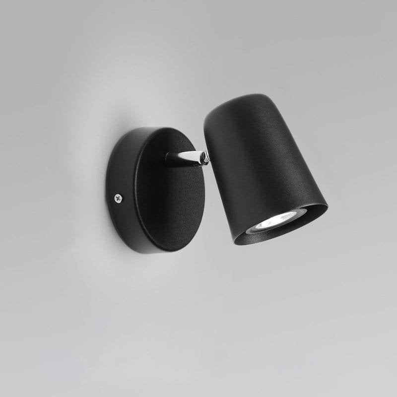 Sculpted Chic Black Wall Lamp