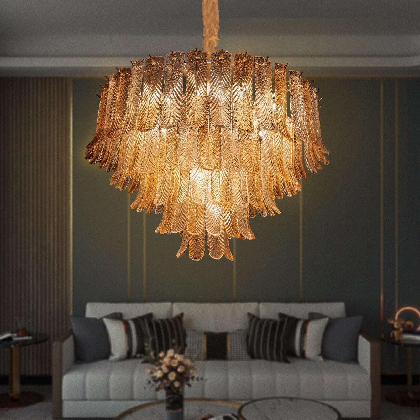 Gold On The Ceiling E14 Chandelier