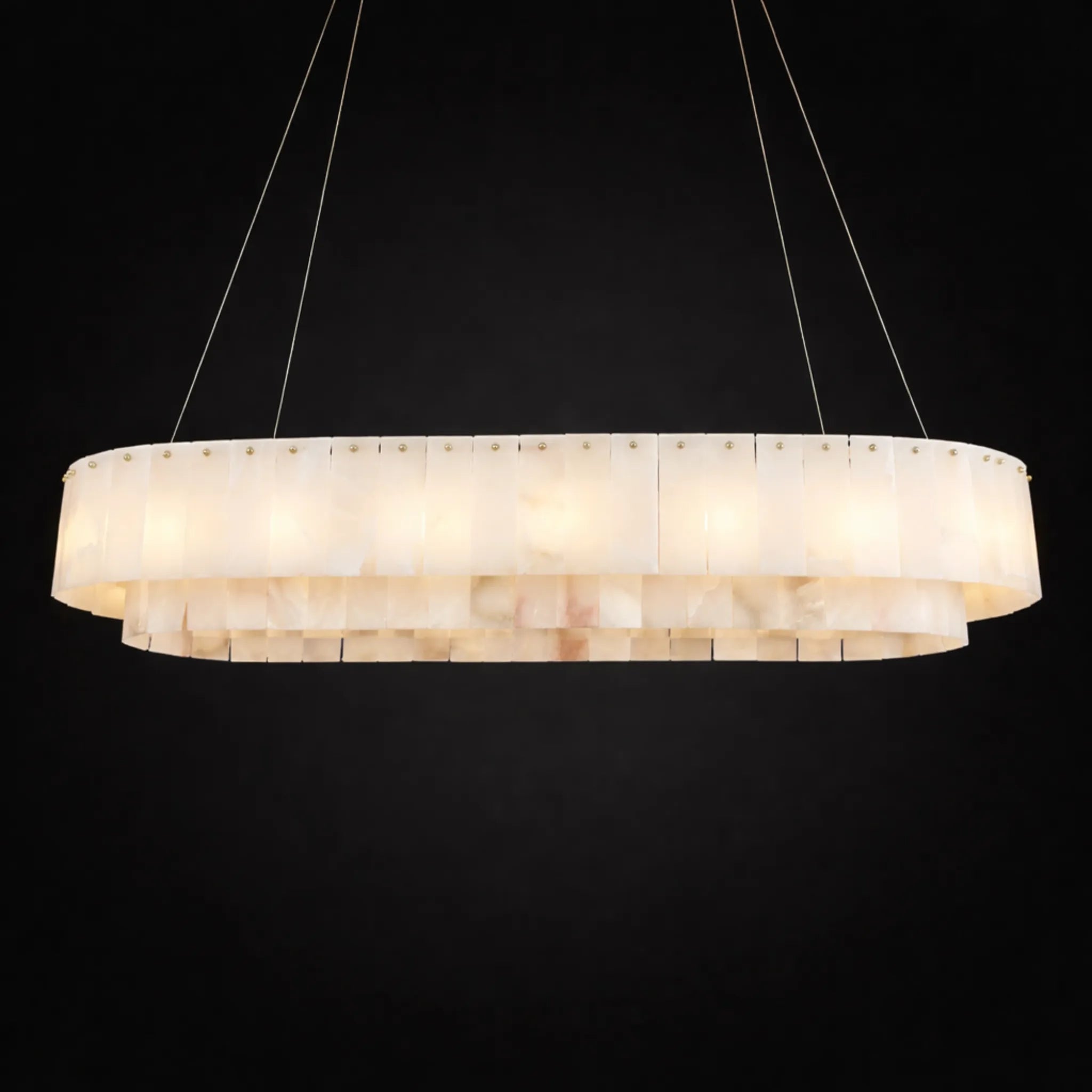 Serenity Marble Rectangle Chandelier