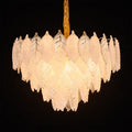 Lunaria Veil Tiered Leaf Chandelier