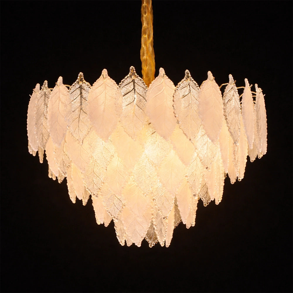 Lunaria Veil Tiered Leaf Chandelier