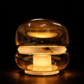 Haloform Amber Glass Marble Table Lamp