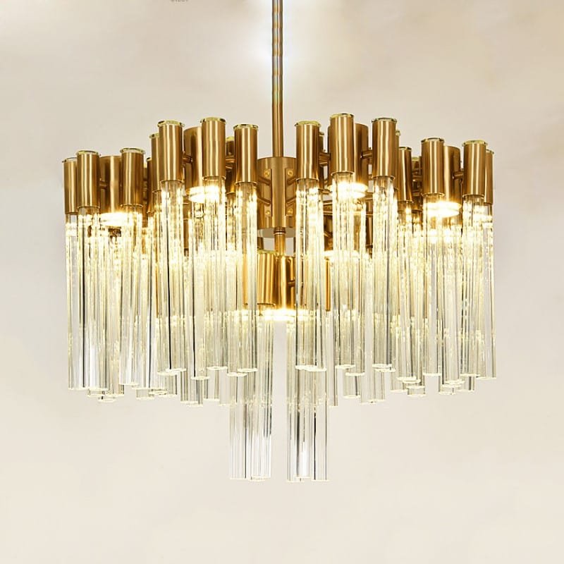 Elara Cascade(7 Heads) Glass Chandelier