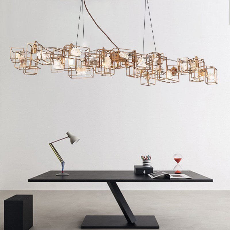 Highland Arc Linear (Iron, Stone) Chandelier