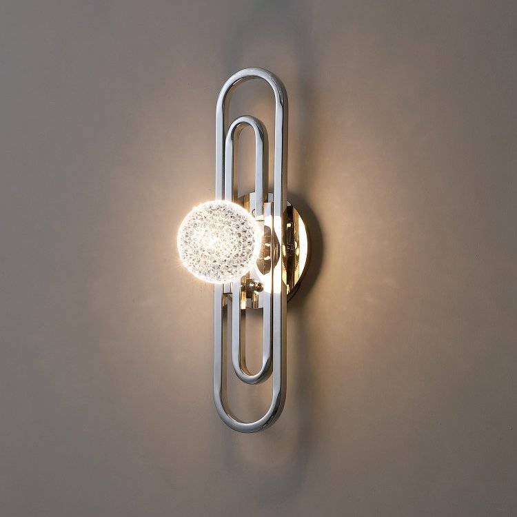 Sylvan Serenity (Curved)Chrome Wall Sconce