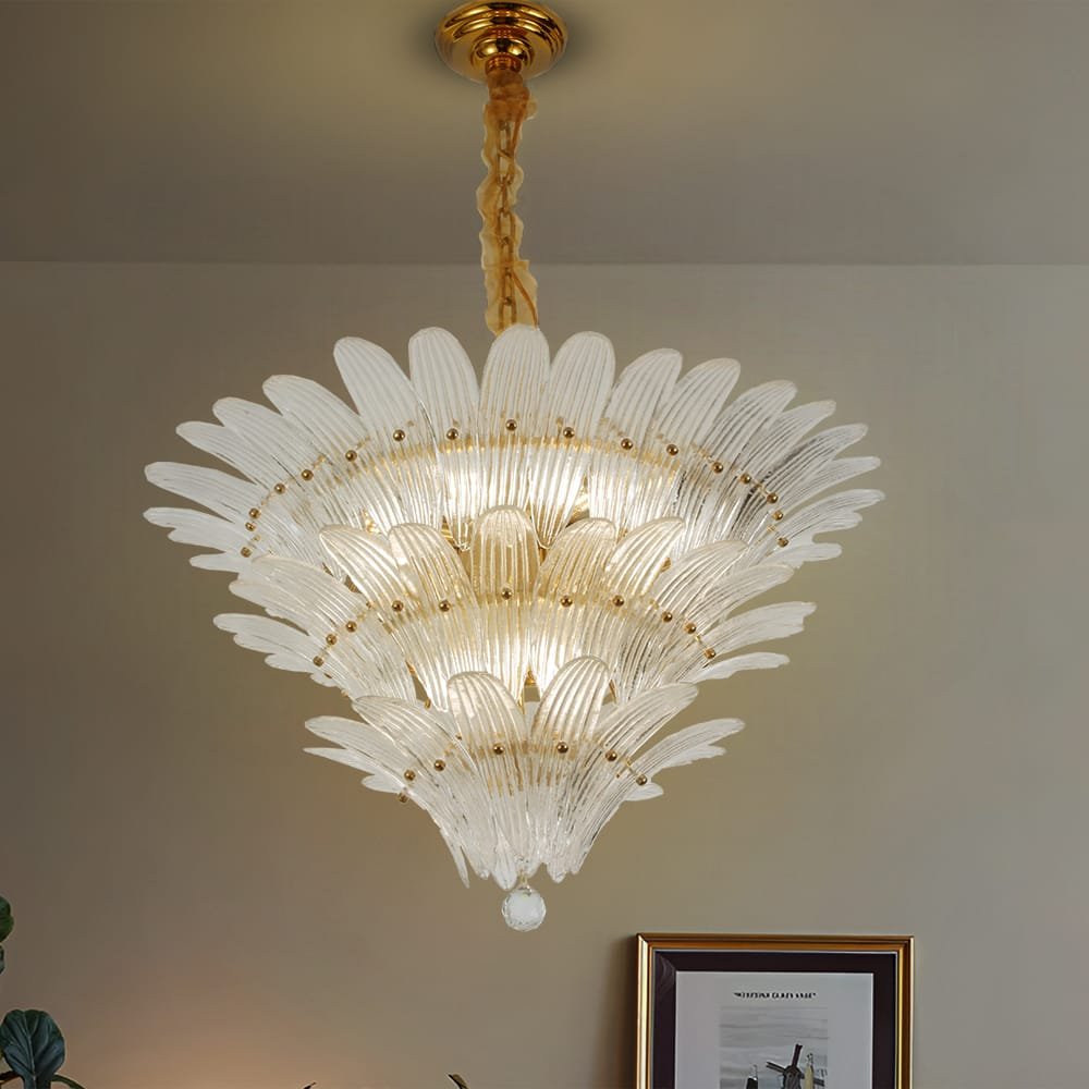 Ethereal Feathered Chandelier