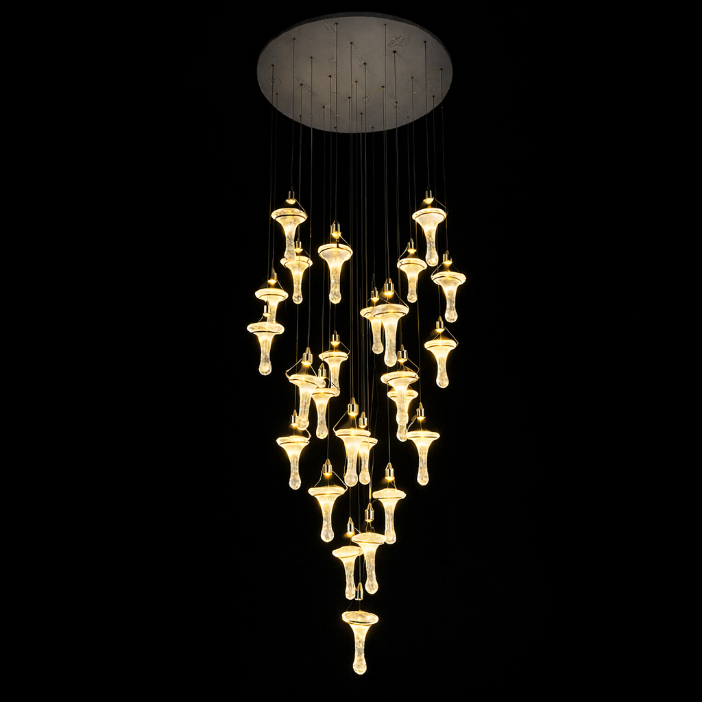 Aurora Cascade Crystal Pendant Chandelier