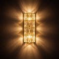 CrystalGrid Brass Gold Wall Light