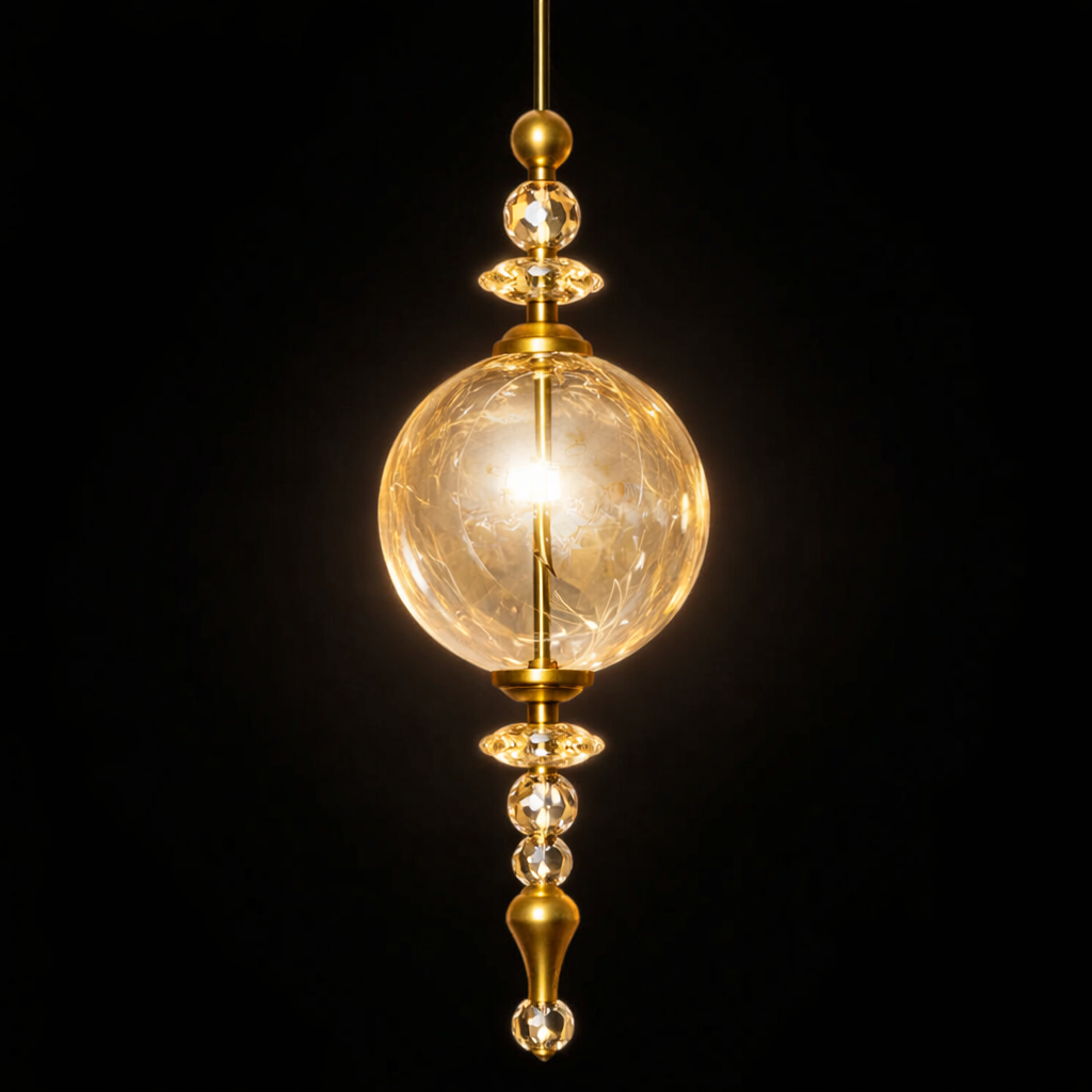 Aurora Crystal Globe Pendant