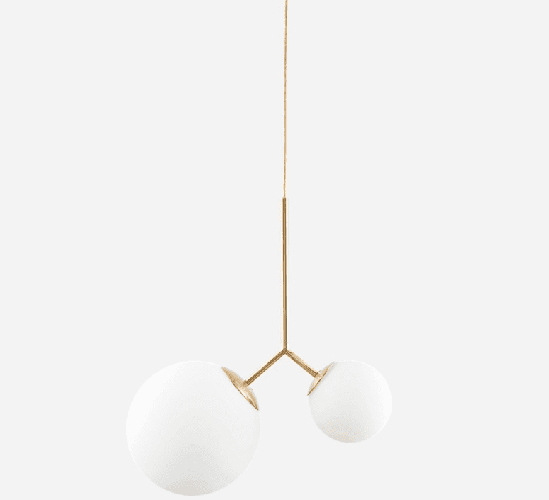 Opale Twins Glass Pendant Lamp