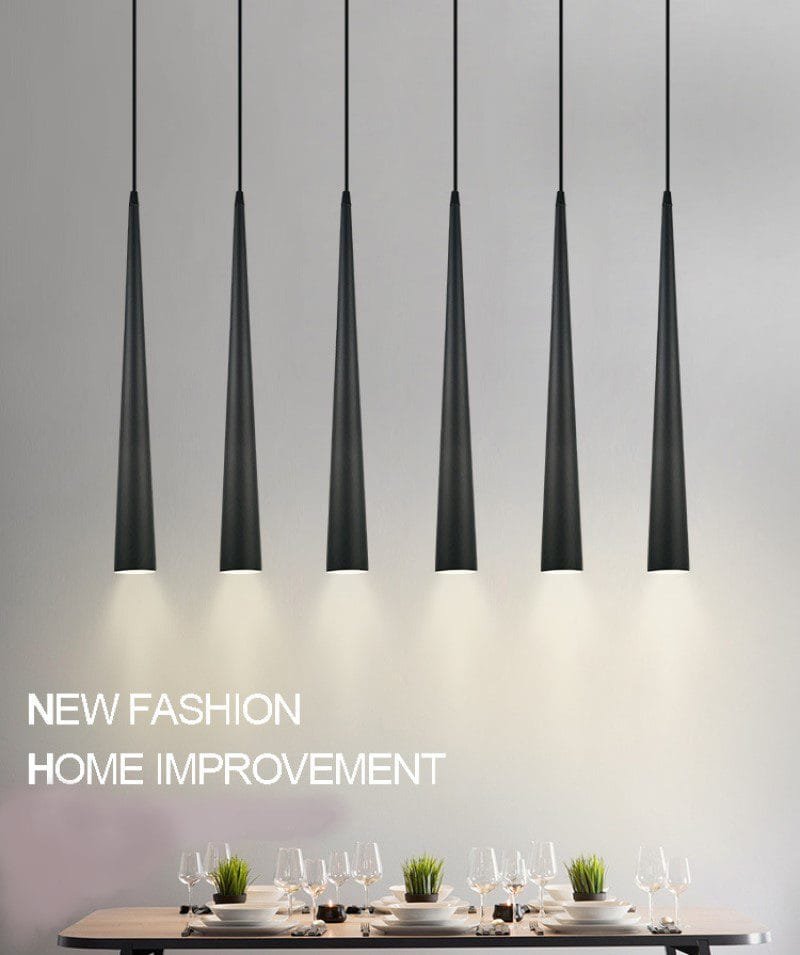 Heston 6 Black Pendant Light