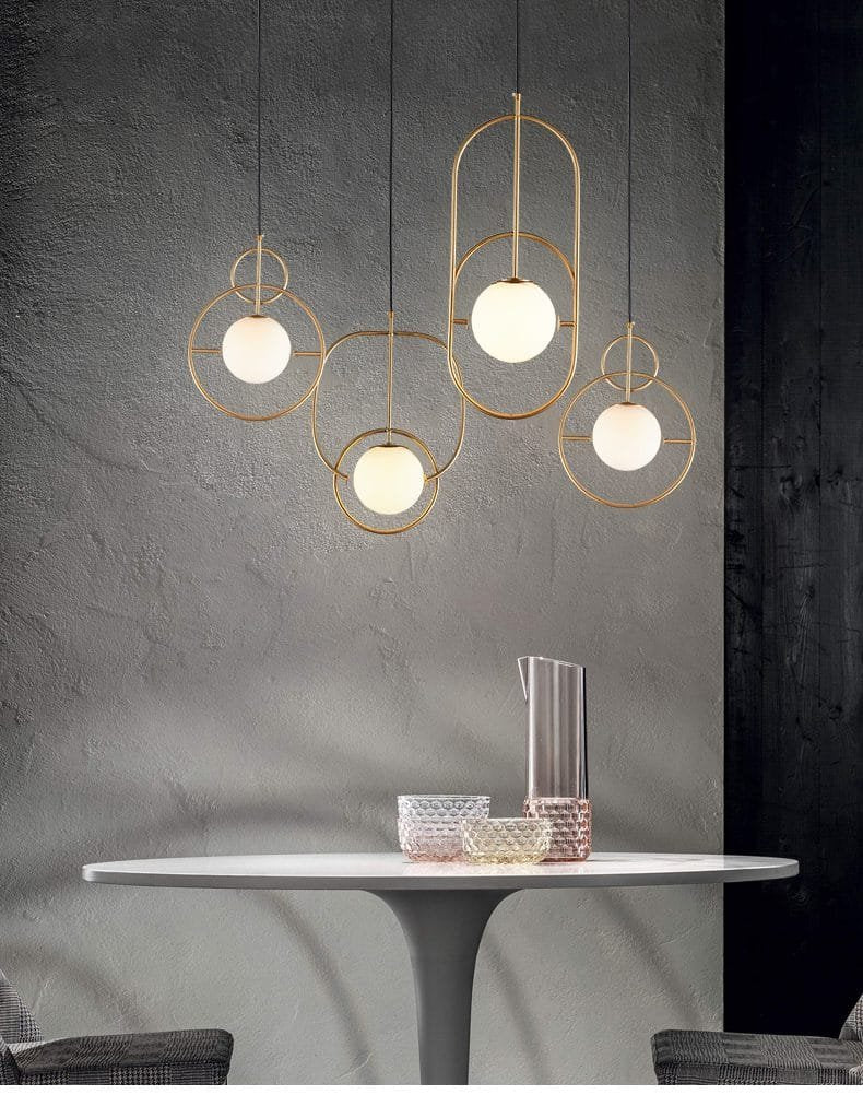Everly 2 Glass Globe Pendant Light