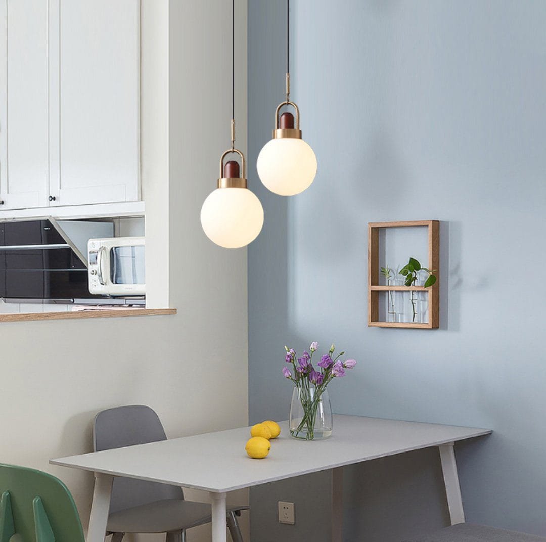 Full Moon Arc Glass Pendant Lamp