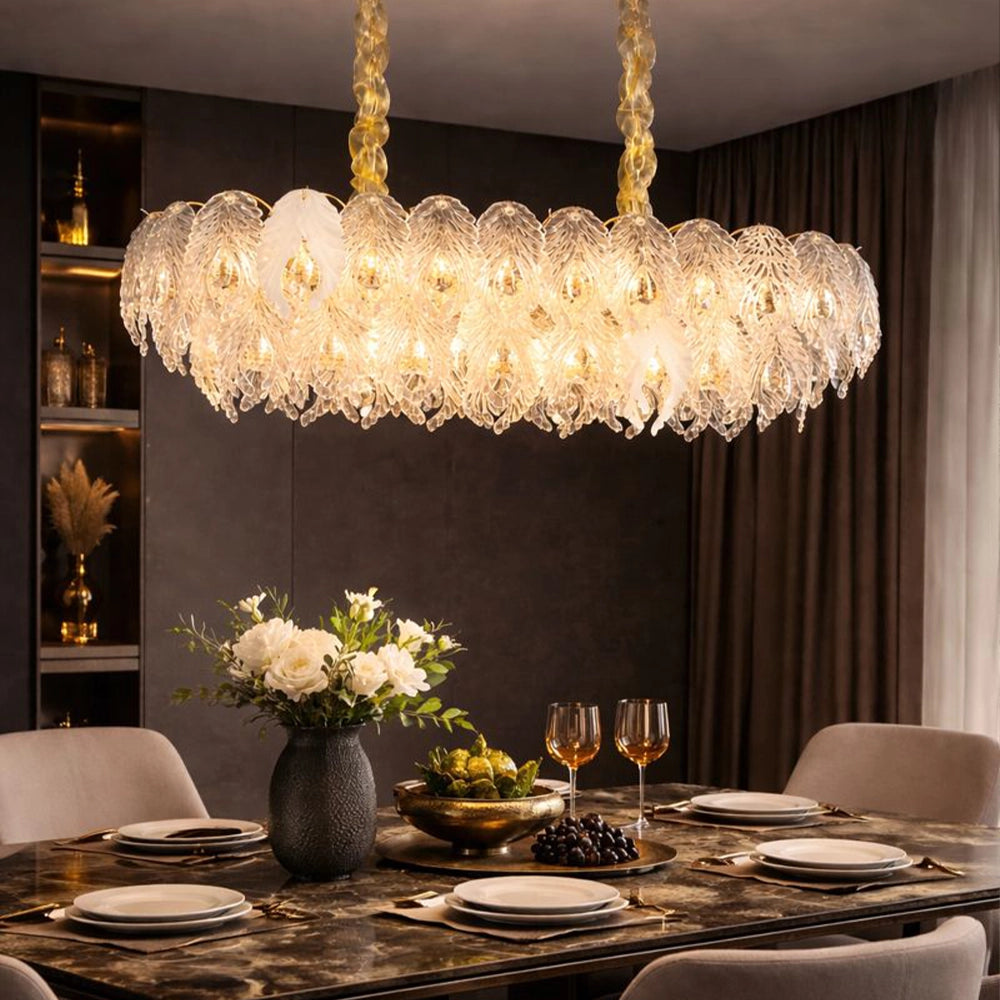 Peacock Tail Nebula Linear Chandelier