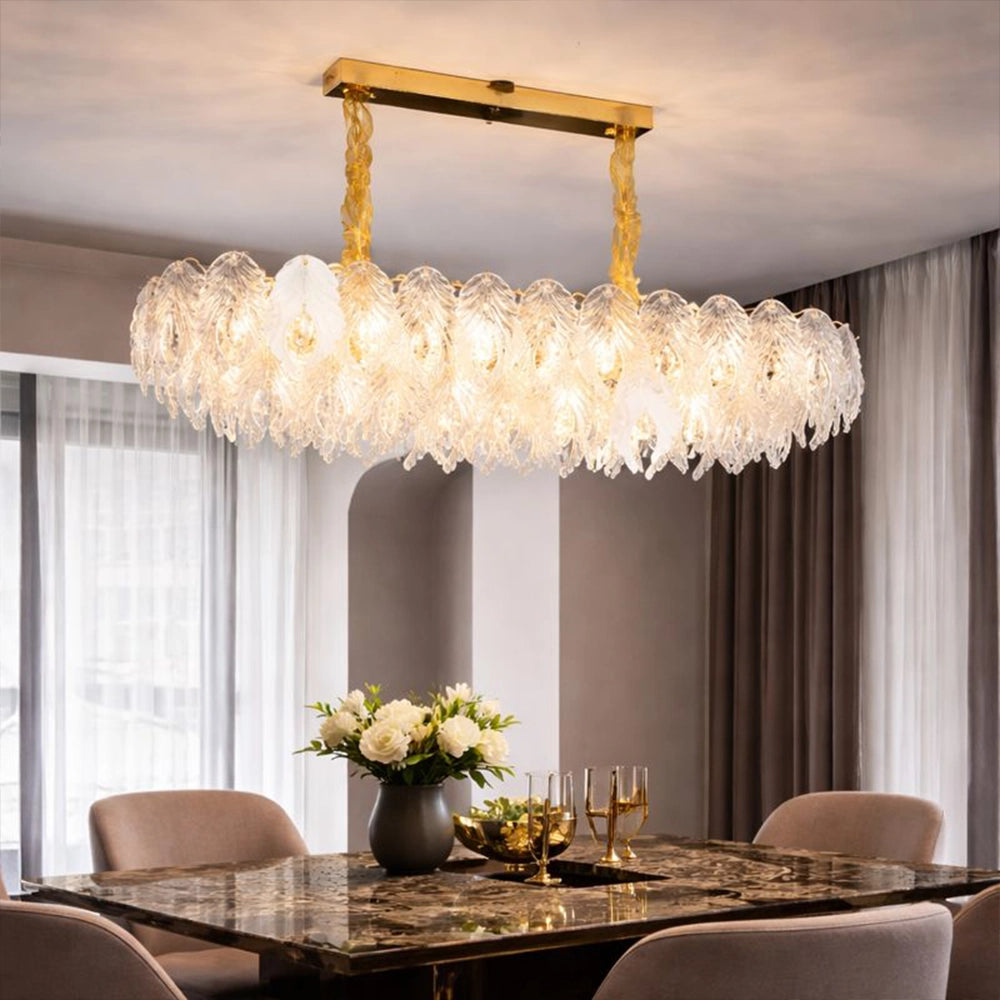 Peacock Tail Nebula Linear Chandelier