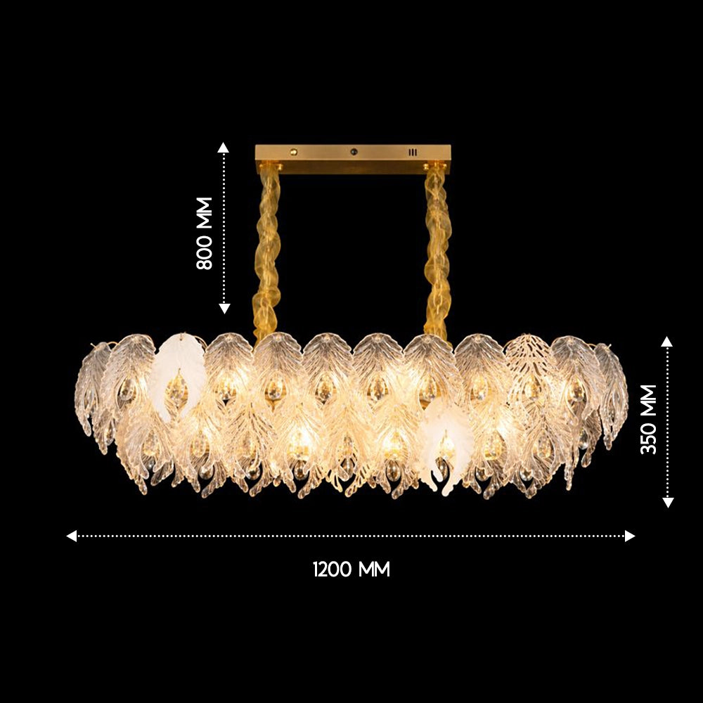 Peacock Tail Nebula Linear Chandelier