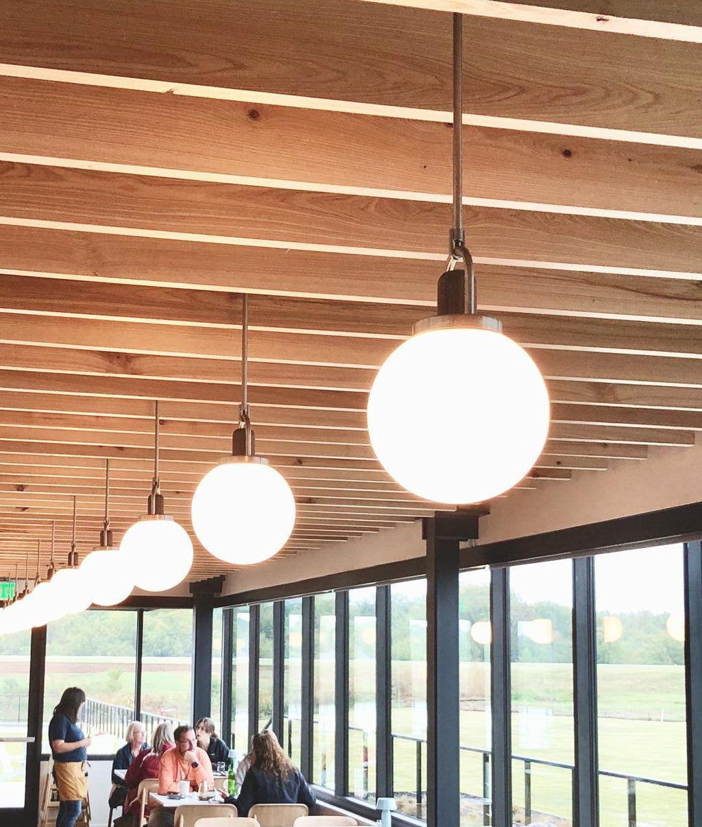 Full Moon Arc Glass Pendant Lamp