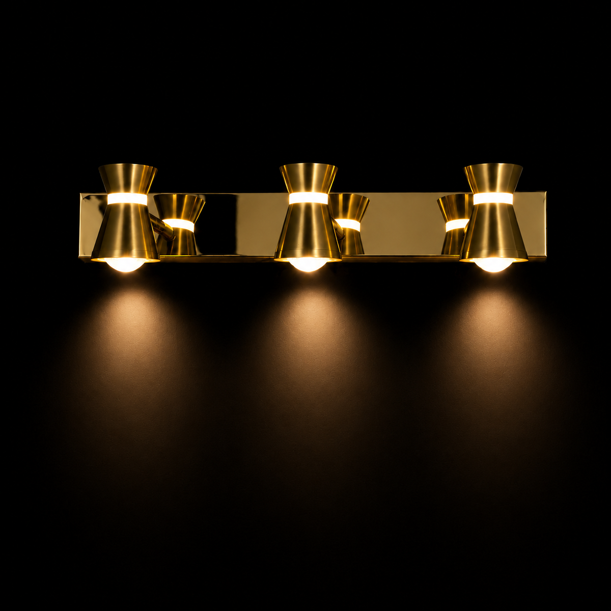 Vespera Trio Gold Mirror Lamp