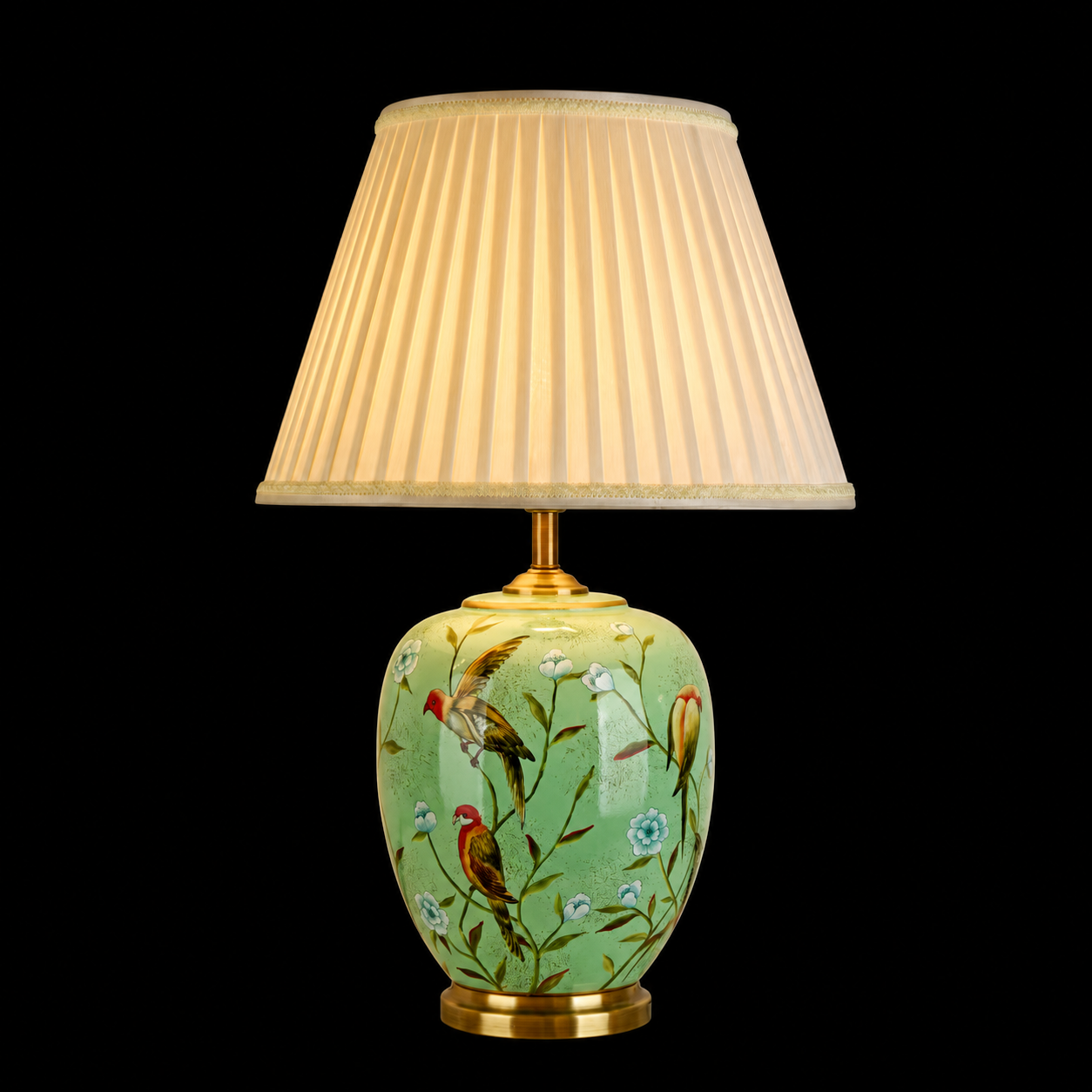 Vintage Hand-Painted Ceramic Table Lamp