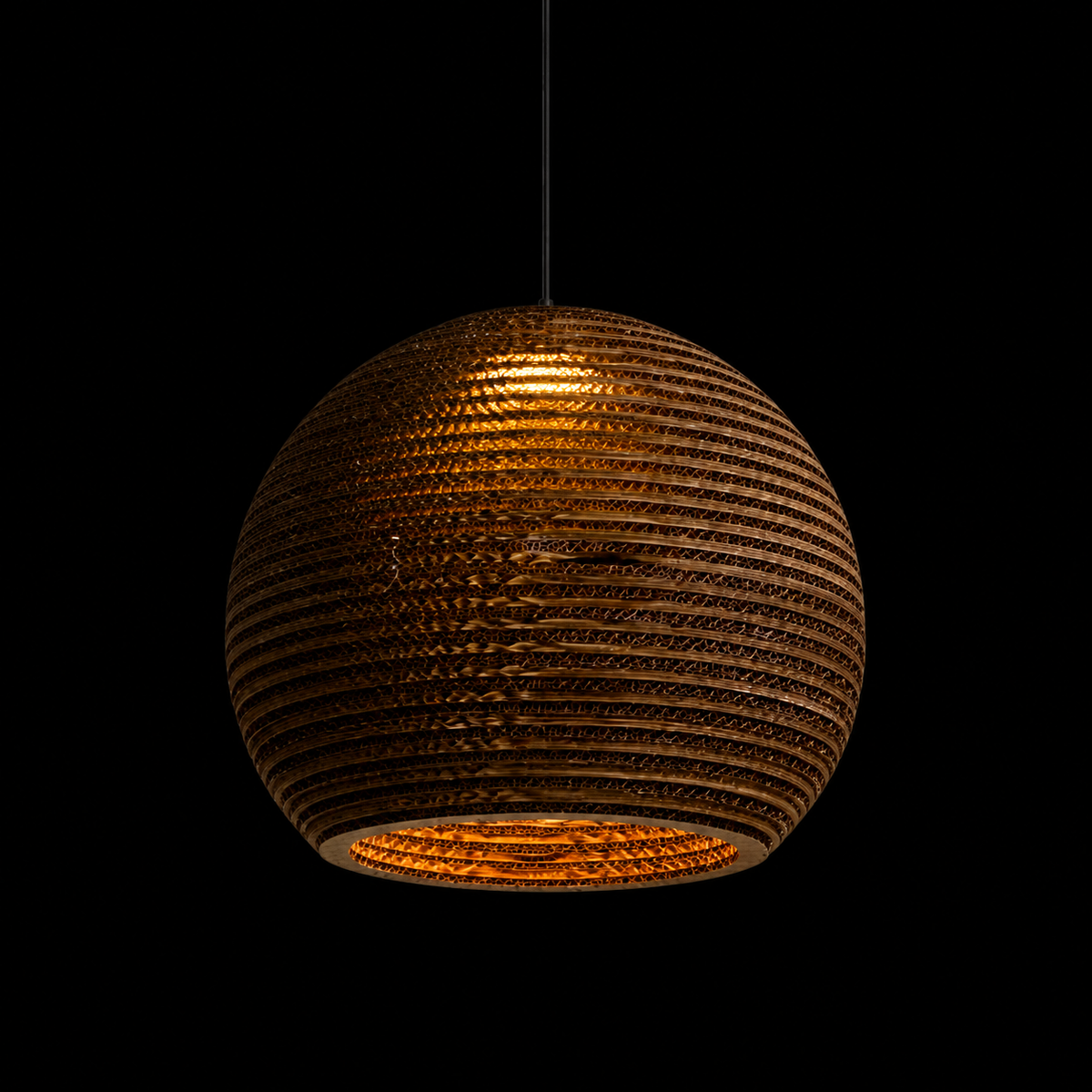 Aura Wooden Globe Pendant Light