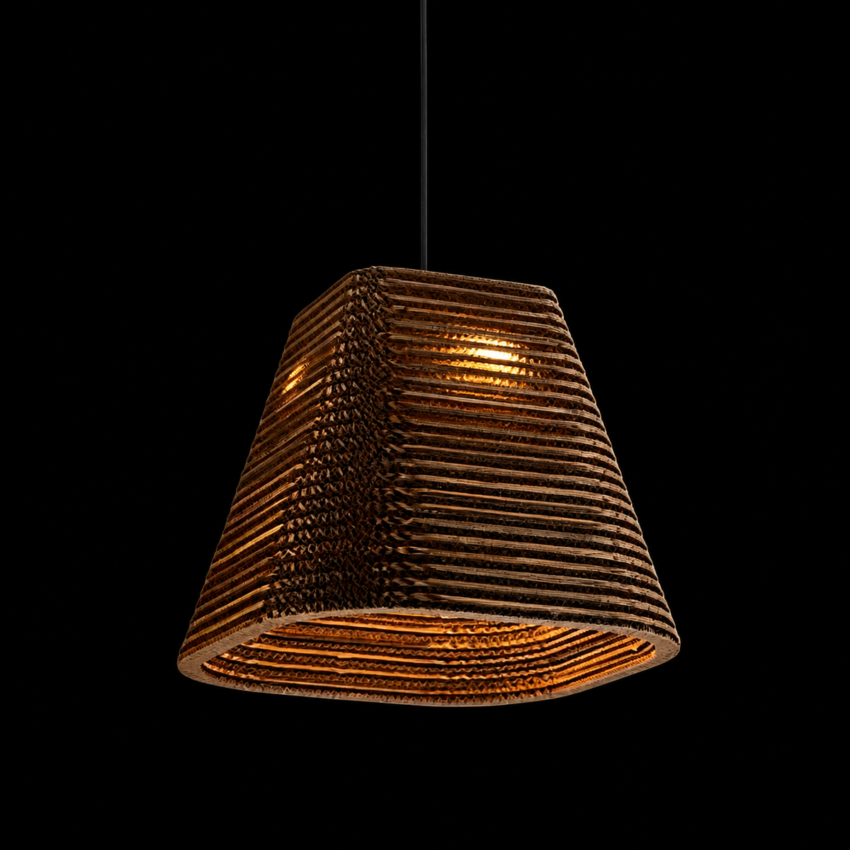 Terra Cube Geometric Textured Pendant Light