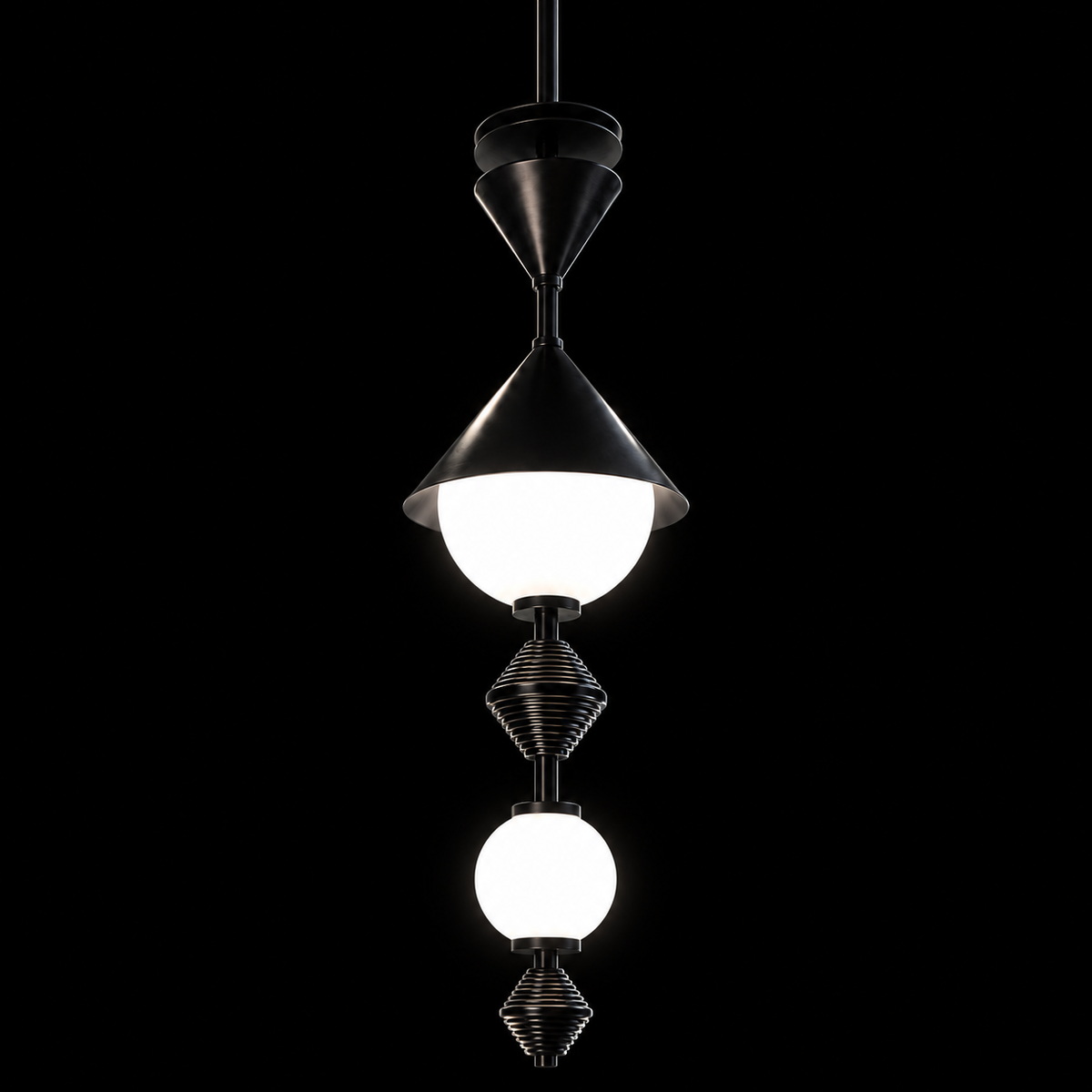 Obsidian Orbit Pendant Light – Architectural Luxury Lighting