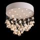 Modern White Ceramic Floral LED Ceiling Chandelier